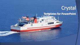  Presentation with boat - Colorful slide deck enhanced with aerial view of passenger ferry backdrop and a teal colored foreground