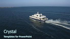  Presentation with north carolina - Presentation design featuring aerial view of passenger ferry boat in open water near bald head island north carolina background and a wine colored foreground