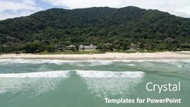  Presentation with surfing - Slides with aerial-view-of-people-surfing background and a gray colored foreground