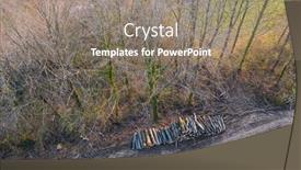  Presentation with city of chicago aerial view - Slides having aerial-view-of-pile background and a gray colored foreground