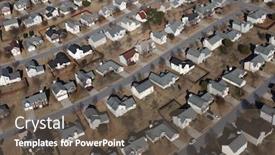  Presentation with atlanta - Theme with aerial-view-of-pleasant-suburban background and a gray colored foreground