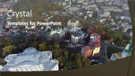  Presentation with ukraine - Slide deck with aerial-view-of-podol background and a dark gray colored foreground