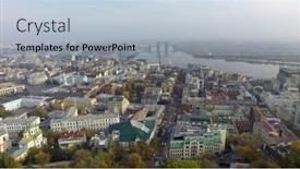  Presentation with ukraine - Cool new theme with aerial-view-of-podol backdrop and a light blue colored foreground