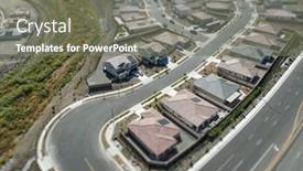  Presentation with aerial - Theme enhanced with aerial-view-of-populated-neigborhood background and a gray colored foreground