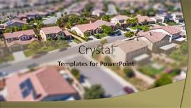  Presentation with aerial - Presentation design enhanced with aerial-view-of-populated-neigborhood background and a coral colored foreground