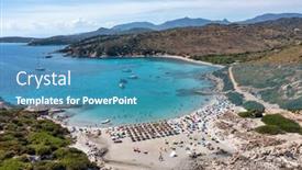  Presentation with aerial view of cape town - PPT layouts enhanced with aerial-view-of-punta-molentis background and a teal colored foreground