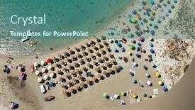  Presentation with aerial view of cape town - PPT theme having aerial-view-of-punta-molentis background and a ocean colored foreground