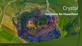  Presentation with brasov - Amazing theme having aerial-view-of-racos-volcanic backdrop and a tawny brown colored foreground