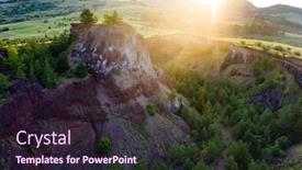  Presentation with brasov - PPT theme featuring aerial-view-of-racos-volcanic background and a wine colored foreground