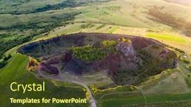  Presentation with brasov - Cool new presentation with aerial-view-of-racos-volcanic backdrop and a tawny brown colored foreground