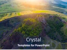 Aerial View Of Racos Volcanic PPT template 19 | CrystalGraphics