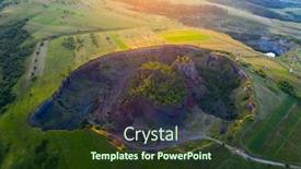  Presentation with brasov - Colorful PPT theme enhanced with aerial-view-of-racos-volcanic backdrop and a tawny brown colored foreground