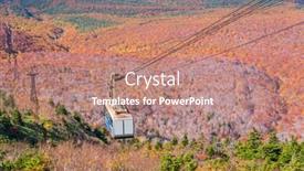  Presentation with fall season - Presentation theme consisting of aerial view of red leaf autumn fall season for forest wodland from hakkoda mountain with hakkoda ropeway in aomori tohoku japan background and a coral colored foreground
