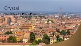  Presentation with aerial - Beautiful slides featuring aerial-view-of-red-tiled backdrop and a light blue colored foreground