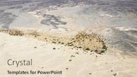  Presentation with mountain view california - Colorful theme enhanced with aerial view of remote california desert with mountain range in background backdrop and a lemonade colored foreground