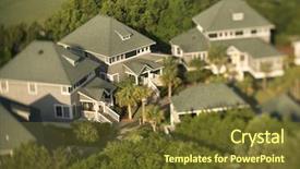  Presentation with north carolina - PPT theme consisting of aerial view of residential community on bald head island north carolina background and a tawny brown colored foreground