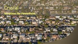  Presentation with residential - Presentation enhanced with aerial-view-of-residential-streets background and a violet colored foreground
