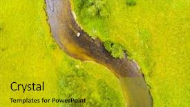  Presentation with czech republic - PPT layouts with aerial view of river meander background and a gold colored foreground