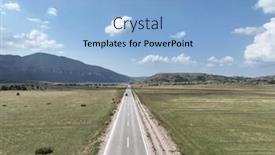  Presentation with beautiful green - Slides with aerial-view-of-road background and a light blue colored foreground