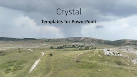  Presentation with beautiful green - Theme featuring aerial-view-of-road background and a light blue colored foreground