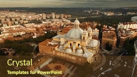  Presentation with san francisco - PPT theme consisting of aerial-view-of-royal-basilica background and a tawny brown colored foreground