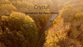  Presentation with road yellow - Slides enhanced with aerial-view-of-rural-road background and a gold colored foreground