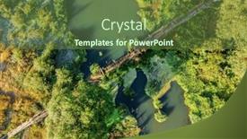  Presentation with forest bridge - Presentation having aerial-view-of-rural-wooden background and a  colored foreground