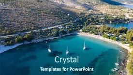  Presentation with sail - Colorful presentation enhanced with aerial-view-of-sail-boats backdrop and a ocean colored foreground