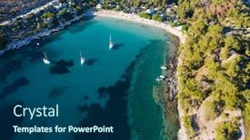  Presentation with sail - Presentation enhanced with aerial-view-of-sail-boats background and a ocean colored foreground