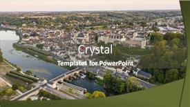  Presentation with saint - Audience pleasing slides consisting of aerial-view-of-saint-aignan backdrop and a dark gray colored foreground