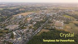  Presentation with saint - Slides enhanced with aerial-view-of-saint-aignan background and a tawny brown colored foreground