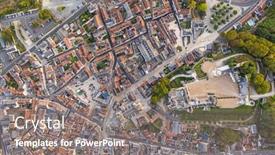  Presentation with saint - Amazing theme having aerial-view-of-saint-aignan backdrop and a gray colored foreground