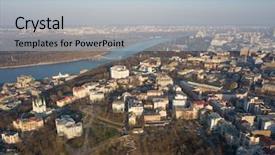  Presentation with saint - Audience pleasing presentation design consisting of aerial view of saint andrew backdrop and a light blue colored foreground