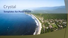  Presentation with brazil - Beautiful PPT theme featuring aerial-view-of-sao-sebastiao backdrop and a sky blue colored foreground