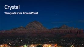  Presentation with desert night sky - Beautiful PPT theme featuring sedona arizona at night backdrop and a dark gray colored foreground