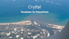  Presentation with cross border - PPT theme enhanced with aerial-view-of-sergipe background and a teal colored foreground