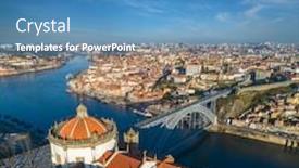  Presentation with monastery - Slide deck consisting of aerial-view-of-serra background and a teal colored foreground