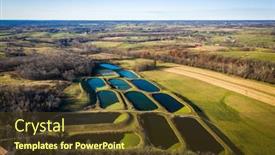  Presentation with kentucky - Cool new PPT layouts with aerial-view-of-sewage-treatment backdrop and a tawny brown colored foreground