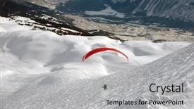  Presentation with parasailing - Beautiful slides featuring aerial-view-of-single-person backdrop and a light gray colored foreground