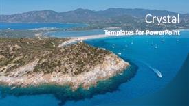  Presentation with aerial - PPT theme consisting of aerial-view-of-spiaggia-di background and a teal colored foreground