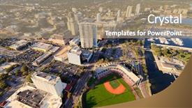  Presentation with florida - Audience pleasing slides consisting of aerial view of st petersburg backdrop and a coral colored foreground