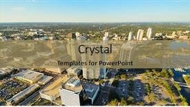  Presentation with florida - PPT theme enhanced with aerial view of st petersburg background and a coral colored foreground