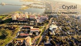  Presentation with florida - Theme featuring aerial view of st petersburg background and a lemonade colored foreground