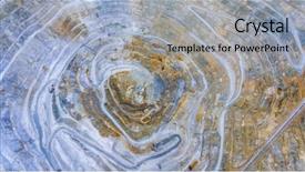  Presentation with stone quarry - Cool new slide deck with aerial view of stone quarry backdrop and a light gray colored foreground