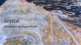  Presentation with stone quarry - Colorful presentation design enhanced with aerial view of stone quarry backdrop and a  colored foreground