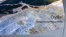  Presentation with stone quarry - Audience pleasing slide set consisting of aerial view of stone quarry backdrop and a  colored foreground
