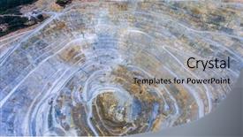  Presentation with stone quarry - Presentation design featuring aerial view of stone quarry background and a light blue colored foreground