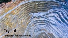  Presentation with stone quarry - Slide set enhanced with aerial view of stone quarry background and a light blue colored foreground