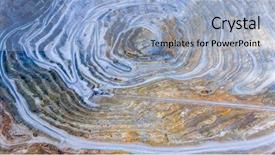  Presentation with stone quarry - Amazing presentation design having aerial view of stone quarry backdrop and a light blue colored foreground