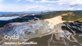  Presentation with stone quarry - PPT theme having aerial view of stone quarry background and a gray colored foreground